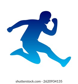 Man jumps icon vector silhouette