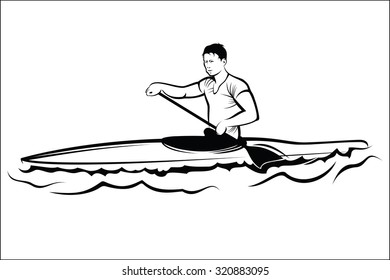 Man in a kayak