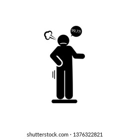 Man, kg, aggressive icon. Element of negative character traits icon. Premium quality graphic design icon. Signs and symbols collection icon for websites