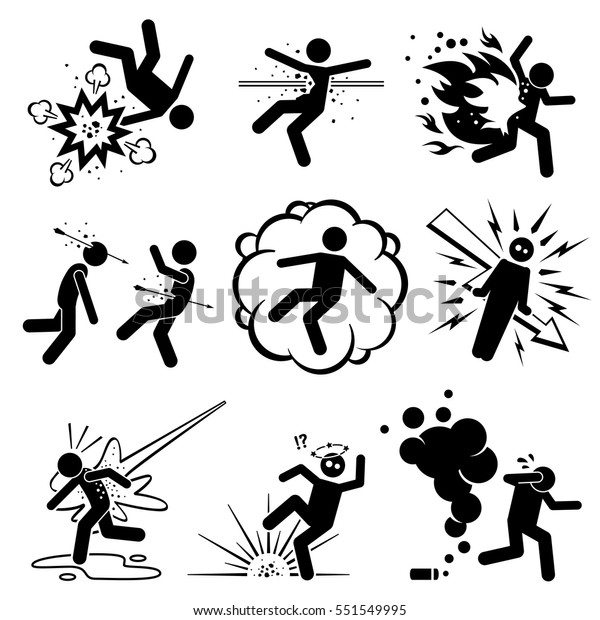 Man Killed Shot Attacked By Different Stock Vector (Royalty Free) 551549995
