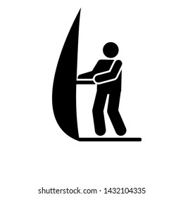 Man kite adventure icon. Element of pictogram adventure illustration