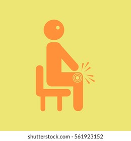man with knee pain
