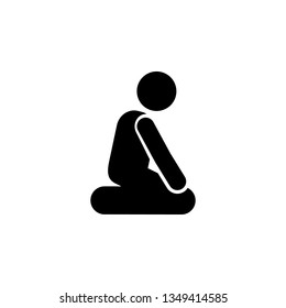 Man, kneeling on ground icon. Element of man kneeling icon for mobile concept and web apps. Detailed Man, ground, knee icon can be used for web and mobile