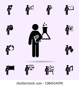man with lab degree icon. Universal set of student degree for website design and development, app development