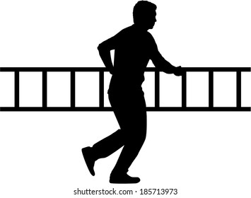 Man with ladder