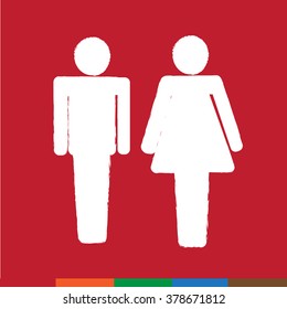man and lady People icon Illustration design