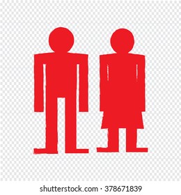 man and lady People icon Illustration design
