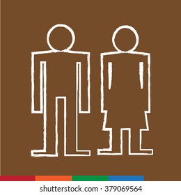 man and lady People icon Illustration design