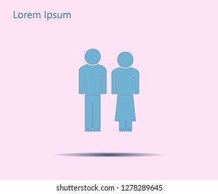 Man and lady toilet sign