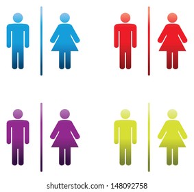 a man and a lady toilet sign