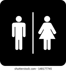 a man and a lady toilet sign