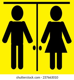 a man and a lady toilet sign