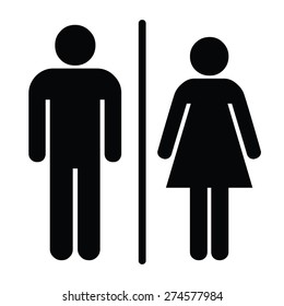 A man and a lady toilet sign