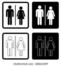 Man Lady Toilet Sign Stock Vector (Royalty Free) 280615499 | Shutterstock