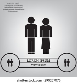 Man and lady toilet sign