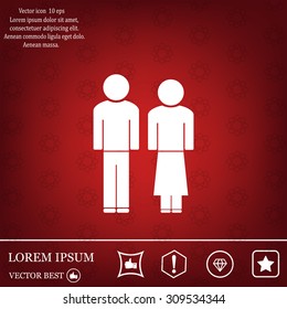 Man and lady toilet sign