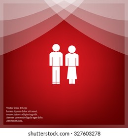 Man and lady toilet sign