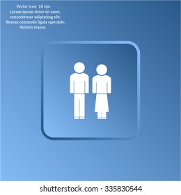 Man and lady toilet sign