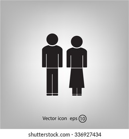 Man and lady toilet sign
