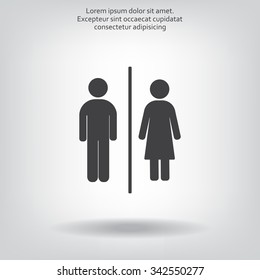Man and lady toilet sign