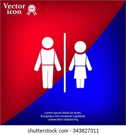 Man and lady toilet sign