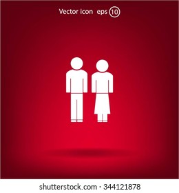 Man and lady toilet sign