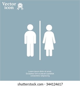 Man and lady toilet sign