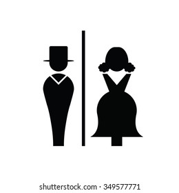 a man and a lady toilet sign