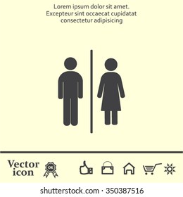 Man and lady toilet sign