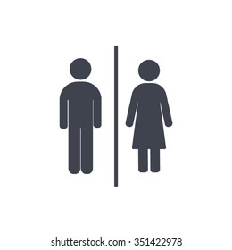 Man and lady toilet sign