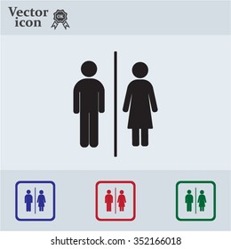 Man and lady toilet sign
