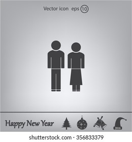 Man and lady toilet sign
