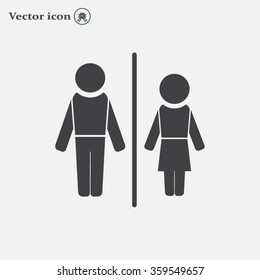 Man and lady toilet sign
