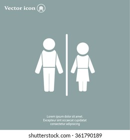Man and lady toilet sign
