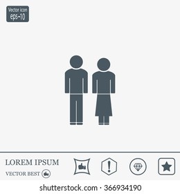 Man and lady toilet sign