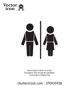 Man and lady toilet sign