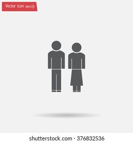 Man and lady toilet sign