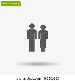 Man and lady toilet sign