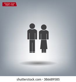 Man and lady toilet sign