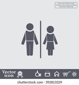Man and lady toilet sign