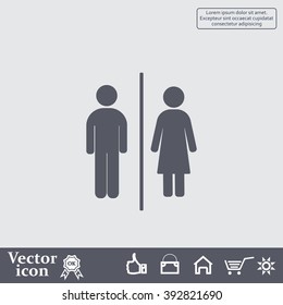 Man and lady toilet sign