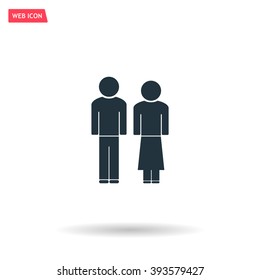 Man and lady toilet sign