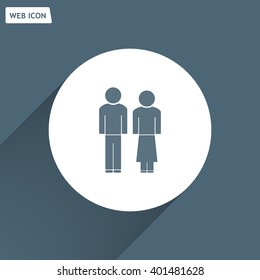 Man and lady toilet sign