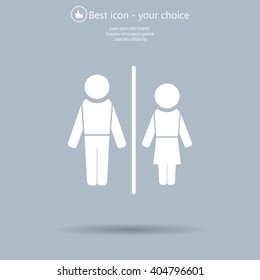 Man and lady toilet sign