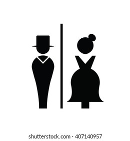 a man and a lady toilet sign