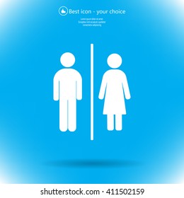 Man Lady Toilet Sign Stock Vector (Royalty Free) 411502159 | Shutterstock