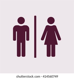 Man and lady toilet sign