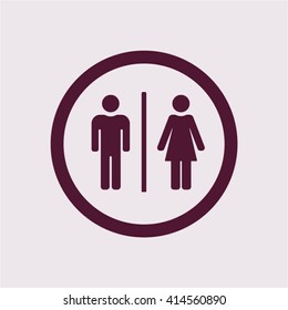 Man and lady toilet sign