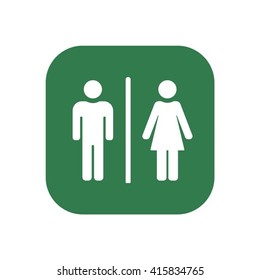 Man and lady toilet sign