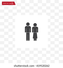Man and lady toilet sign